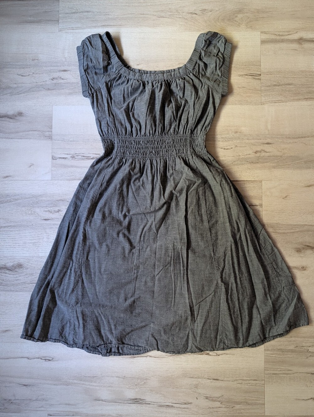 Y2K Mossimo Cottagecore Gray Chambray Dress